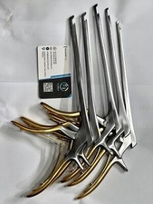 Kerrison Set 8” (1mm,2mm,3mm,4mm,5mm) 5 Pieces 45 degrees Upward Rongeurs  Gold