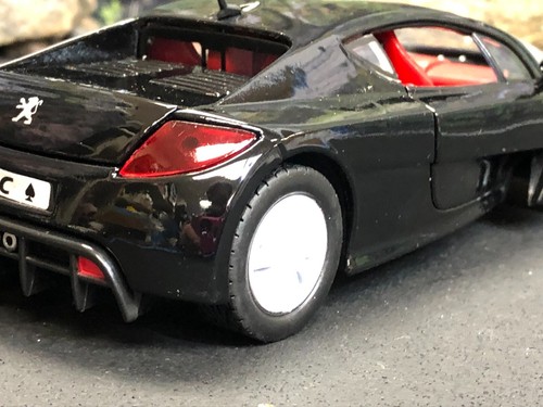 1:24 Diecast Car MOTORMAX BLACK PEUGEOT AC Ace Cards No. 73287 No Box - Picture 6 of 20