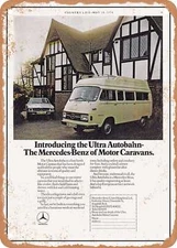 METAL SIGN - 1974 Mercedes Benz Ultra Autobahn