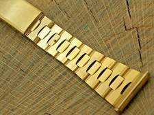 Neet Vintage NOS Unused Heavy Gold Electroplate Deployment Watch Band 22mm-25mm