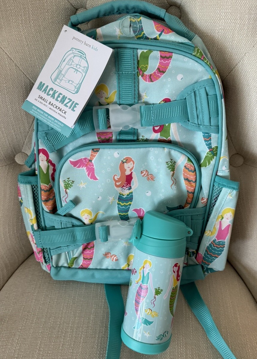 NWT Pottery Barn Kids ~AQUA MERMAID~ MACKENZIE Small BACKPACK & Sm