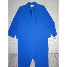 NWT LE SUIT PLUS SIZE ONE-BUTTON PANTSUIT PLUS SIZE 18 bright blue