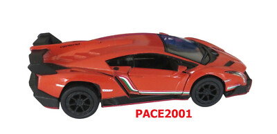 Kinsmart 1/36 Scale Diecast Orange Lamborghini Veneno with Pullback Action
