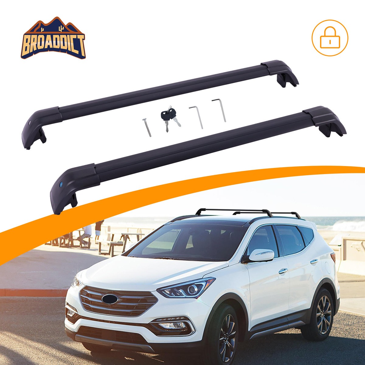 CrossBars for Hyundai Santa Fe Sport 2013-2018 Baggage Roof Rail