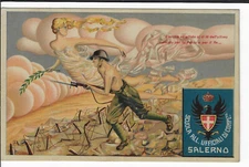 Italian Art Military Postcard Rome Scula Allievi Ufficiali D Complemento Salerno
