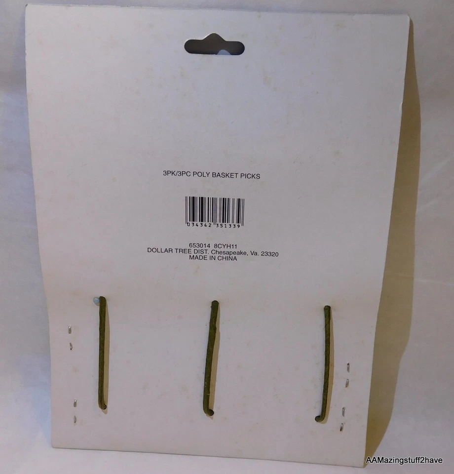 Easter Bunny Egg Craft Picks Pastel Multi Color 8” Tall 3 Pack Floral NEW - Image 4 of 4