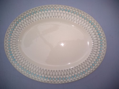 Myott & Son (England) Art Deco Bonnie Dundee Oval Platter / Plate 12 inch