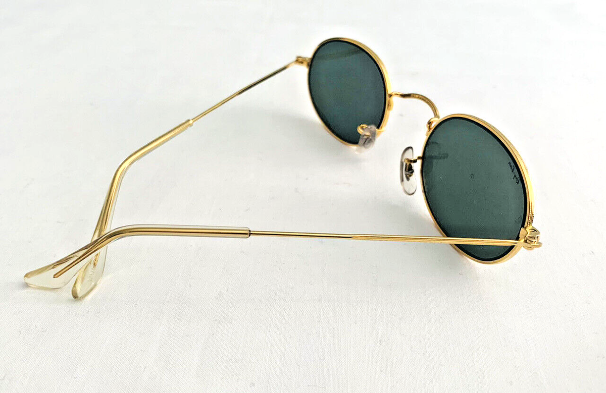 New Old Stock RAY BAN B&L SUNGLASSES Gold Oval W0976 Arista