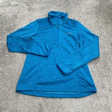 Columbia Rosemont 1/2 Zip Pullover Jacket Womens Small Blue Thumbhole Active