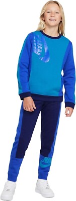 Nike Boys' Sportswear Amplify Fleece Sweatshirt (Imperial Blue/Game Royal) xl