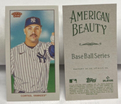 Nestor Cortes 2022 Topps 206 Wave 1 American Beauty Back Mini SP /10 - YANKEES