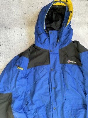 Berghaus Vintage Mera Peak Gore-Tex Shell Jacket Size S-m Blue