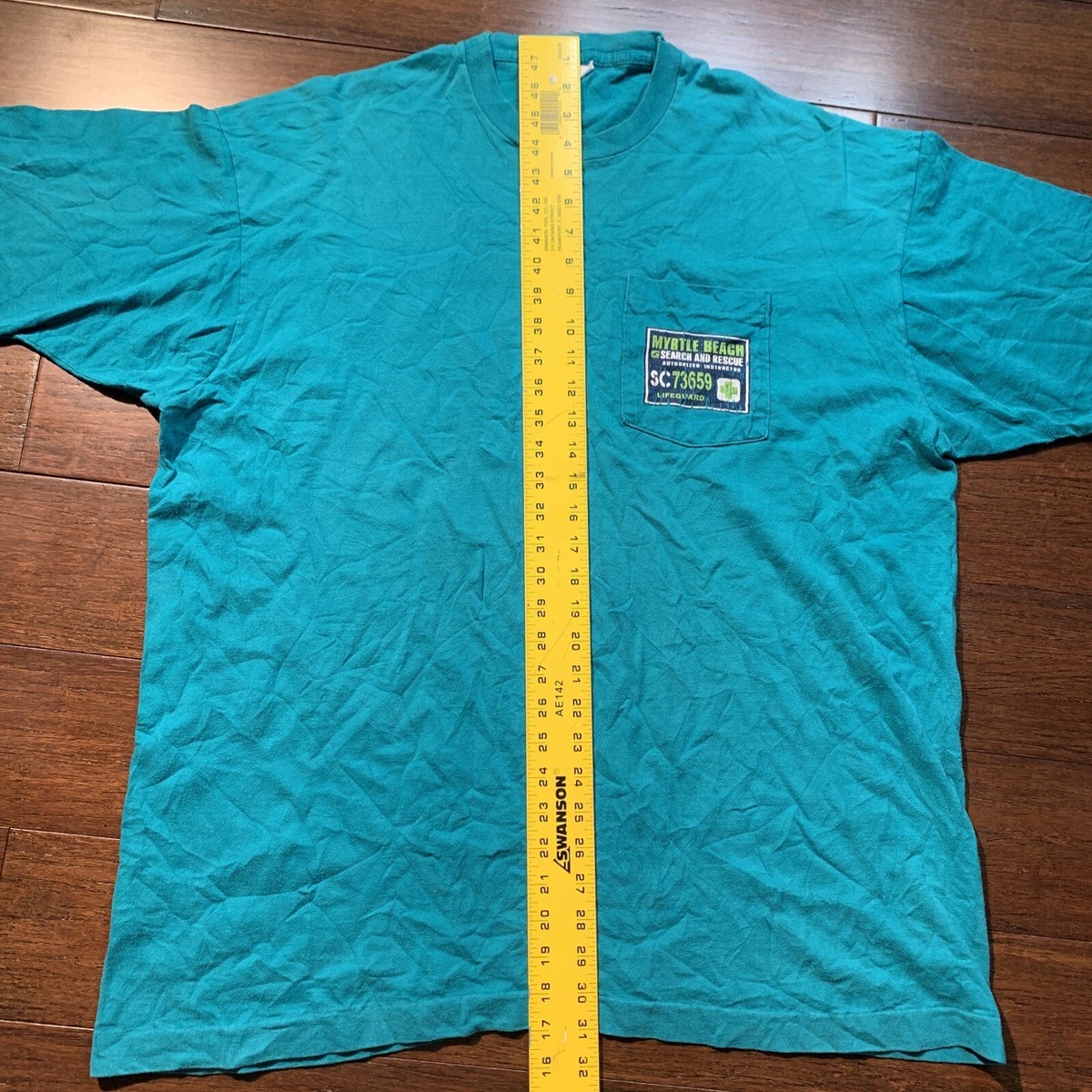 その他 19 Vintage Fruit Of The Loom Pocket Tee XXL Green Myrtle Beach