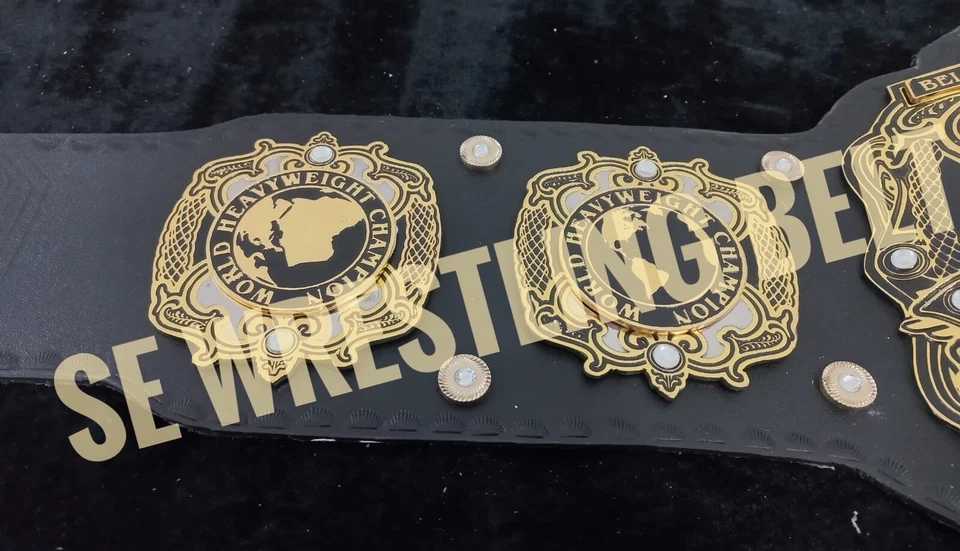 Nuevo Cinturón Campeonato Mundial de Lucha Peso Pesado Tamaño Adulto Réplica 4mm Foto 3 de 4