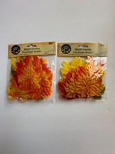 Artificial Maple Leaves Fall Decor Fake Autumn Wedding Foliage, 50 pcs set of 2