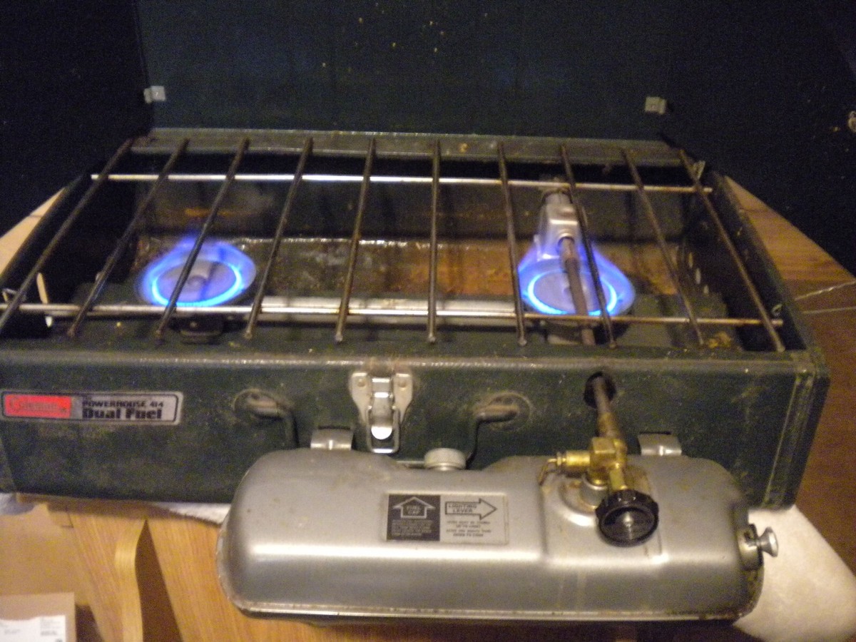 Coleman Dual Fuel 2 Burner Camp Stove Model 414 Dated 2/92 | eBay