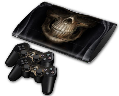 PS3 PlayStation 3 Super Slim Skin Design Aufkleber Schutzfolie Set - Grim Reaper