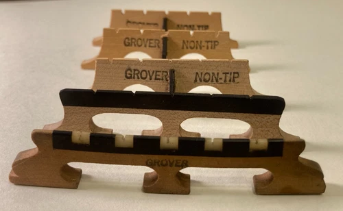 Lot: 5 Vintage Banjo Bridges Grover non-tip parts  repair antique project maple
