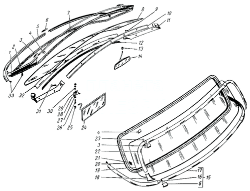 GAZ 21 Volga windshield sealing Junta de parabrisas para Wolga - Picture 2 of 2