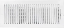 16 X 6 Inch (Duct Opening) White Air Vent Cover for Wall or Ceiling, Two-Way Ven