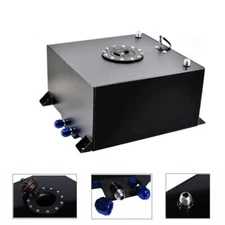 10 Gallon Lightweight Aluminum Race Drift Fuel Cell Tank+Level Sender Foam Black