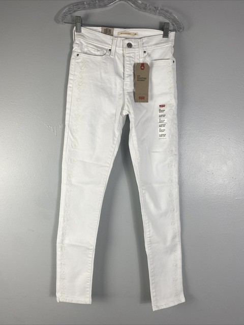311 Shaping Skinny Jeans White Flower 