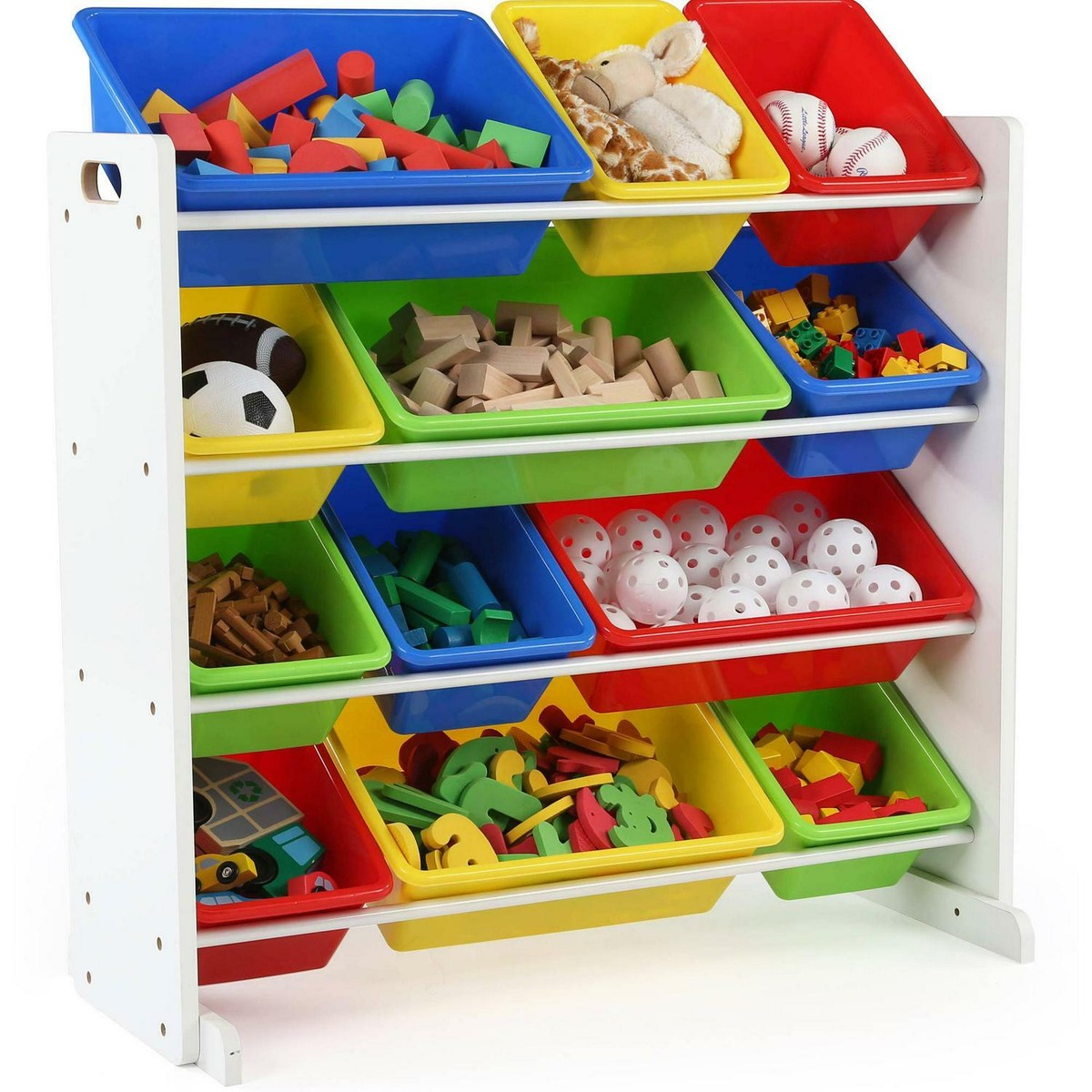 Humble Crew Kids Toy Storage Organizer with 12 Plastic Bins