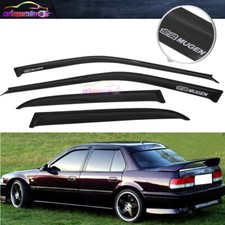 Fit For 90-93 Honda Accord Sedan Window Visor Guard Shade W Silver Mugen