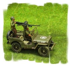 Painted! - US Jeep and Crew - 28Mm WW2 - Seconda Guerra Mondiale Bolt Action