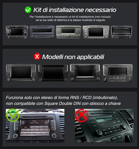 Per VW Touran GOLF 5 6 Caddy Android 14 Autoradio Carplay GPS Nav WiFi Bluetooth - Foto 6 di 15