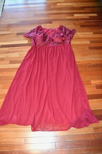 Shein Curve 5XL Bridesmaid Dress Color Burgundy Formal Long