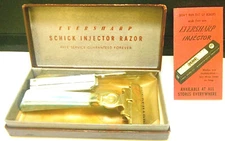 Rare Ladies Eversharp Shick Injector Razor w/ Original Box And Instructions 