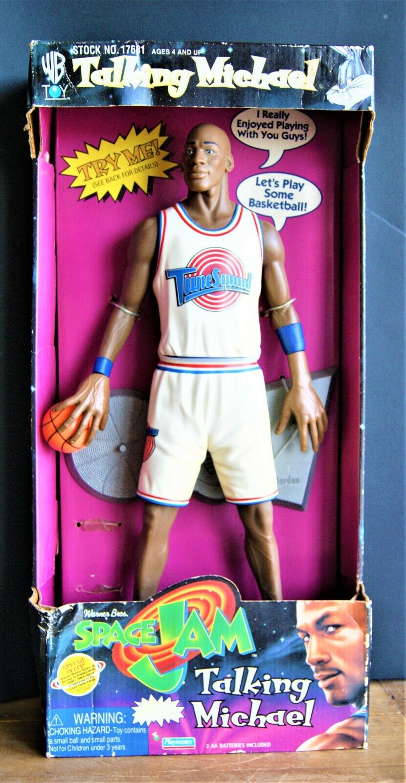 Vintage 1996 Michael Jordan Space Jam Talking Action Figure NBA Original  Box 15