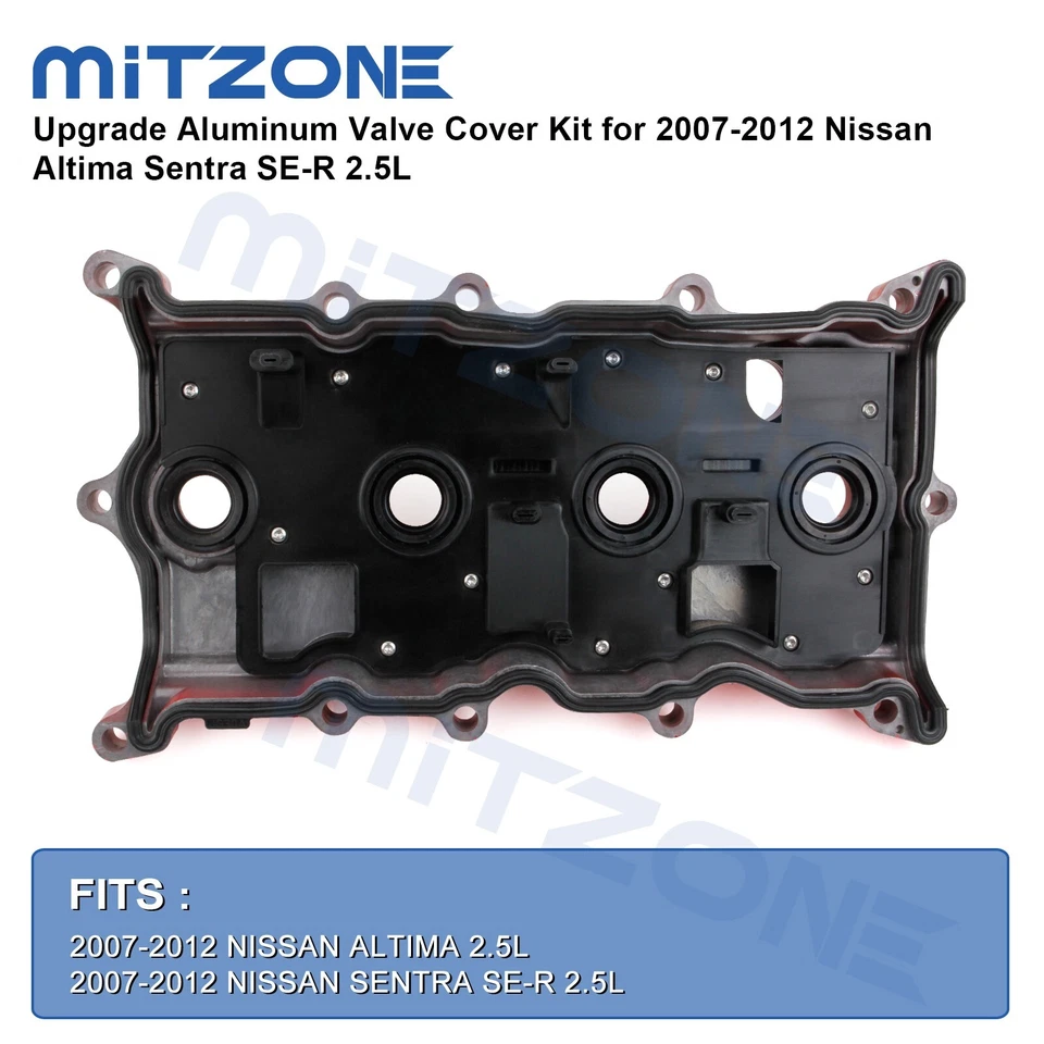UPGRADED ALUMINUM Valve Cover Kit for 2007-2012 Nissan Altima Sentra SE-R 2.5L🚗 - Imagem 3 de 4