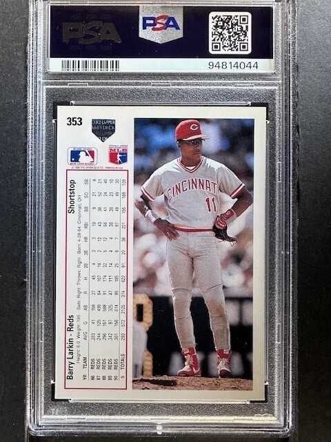 1991 Upper Deck Barry Larkin #353 - NM-MT 8 - Hall of Famer 1991 Upper Deck Barry Larkin #353 - NM-MT 8 - Hall of Famer