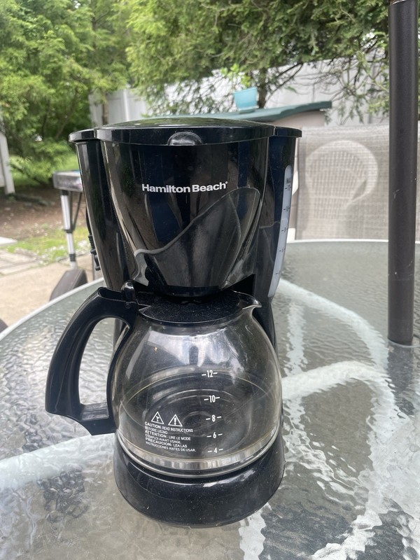 Hamilton Beach 12-Cup 60oz Black Filter Coffee Maker Glass Carafe Reusable