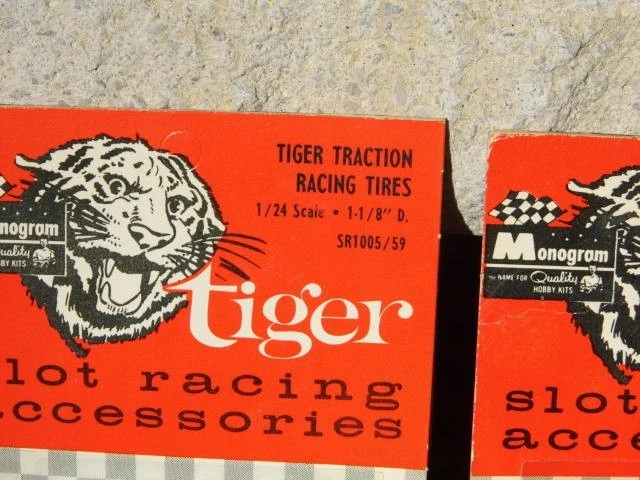 Монограмма Tiger трассовая автомодель гонки 1/24 масштаб 1:24 шины шины новый из старых запасов редкая находка - Изображение 3 из 3