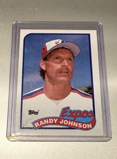 Topps 1989 Randy Johnson Montreal Expos Rookie Baseball Card #647 Base Set