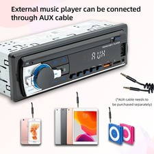 1DIN Autoradio mit Bluetooth Freisprech USB SD TF Aux IN FM 7 Farben MP3 Player