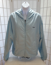 Reebok Womens L Jacket Blue Hooded Full Zip 44Bust Mesh Lining