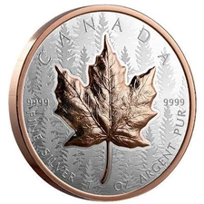 Canada 2025 $20 Maple Leaf Ultra High Relief Gilded 1 oz Silver Coin