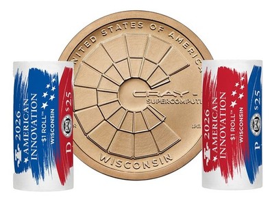 2026 Wisconsin P/D American Innovation Dollar Rolls Cray-1   Mint Sealed Boxes