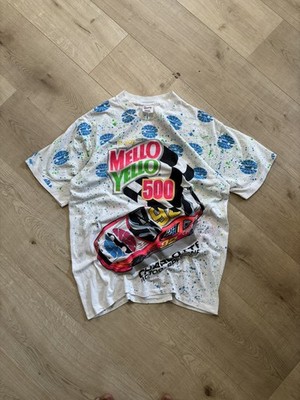 Vintage 90s Nascar Mello Yello 500 All Over Print T Shirt Size Large