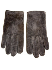 Leather Suede Brown Gloves Dark Brown Lined Unisex Women's Size XL Men's Size M