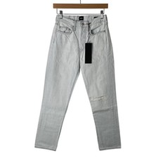Pantalones de mezclilla Edwin para mujer 24 lavado ligero CAI recto rasgado botón mosca EE. UU. altas esperanzas