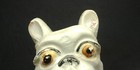 Large 1930s? Carnival Chalkware Boston Terrier French Bulldog Dog Statue 10"x14" — photo 3