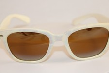Bolle' white acrylex Vintage sunglasses double gradient large