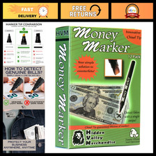 Counterfeit Money Detector Pen Set - 12 Pack Bill Marker with Chisel Tip, Fake B