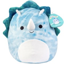 10 Jerome The Blue Triceratops - Official Kellytoy Plush - Soft and Squishy Dino