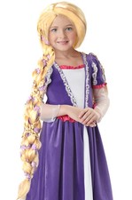 Brand New Rapunzel Tangled Child Costume Wig - Braided Long Blonde
